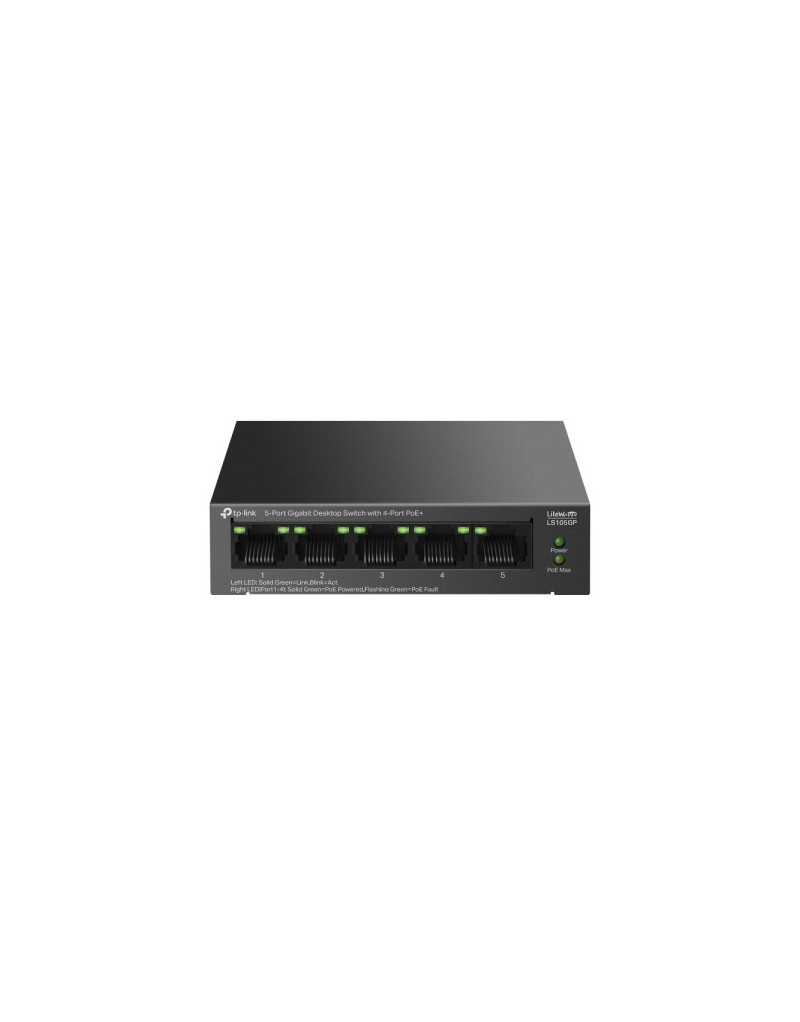 LAN Switch TP-Link LS105GP 5x1G/4PoE/65W - 1 LAN Switch TP-Link LS105GP 5x1G/4PoE/65W - 1
