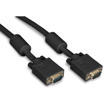 Kabl VGA D-sub M/M 5m HQ feritno jezgro crni E-GREEN - 1
