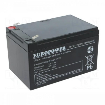 Baterija za UPS EuroPower ES12-12A 12V 12Ah  - 1