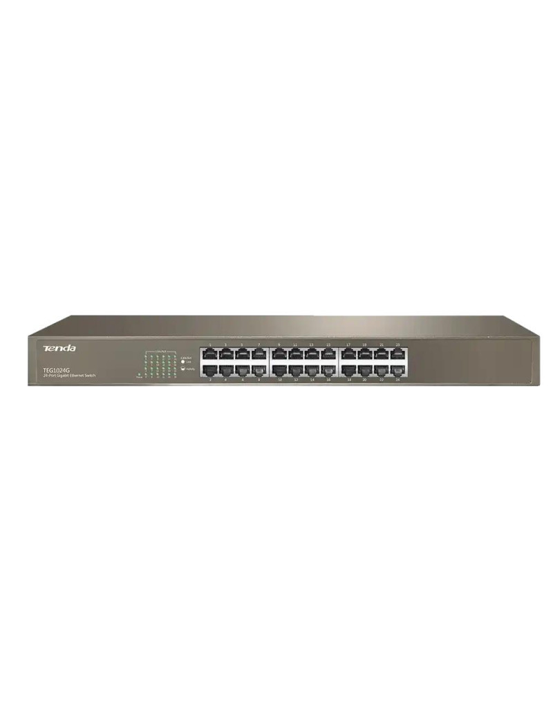 Svič 10/100/1000 24-port Tenda TEG1024G Rackmount Metal Case  - 1