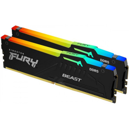 RAM DDR5 32GB (2x16GB) 6000MHz Kingston Fury Black RGB KF560C30BBAK2-32  - 1