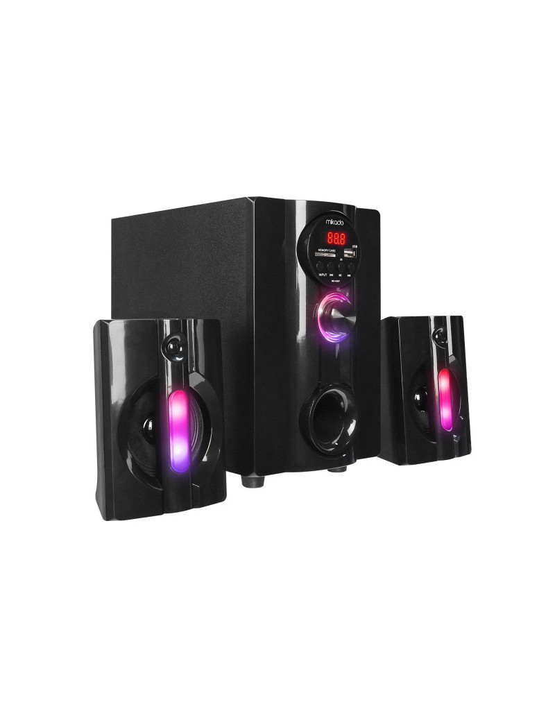 Zvučnici 2.1 Mikado MD-95BT 20W FM, Bluetooth, SD, USB crni  - 1