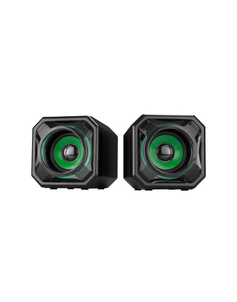 Zvučnici 2.0 Mikado MD-177 5Wx2 USB zeleno crni - 1 Zvučnici 2.0 Mikado MD-177 5Wx2 USB zeleno crni - 1
