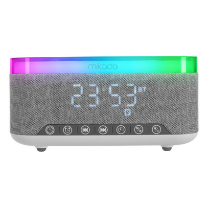 Zvučnik Mikado MD-W8 1200mah, 10W lampa/alarm/wireless punjač/sivi  - 1