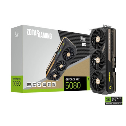 SVGA Zotac GeForce RTX 5080 SOLID OC 16GB GDDR7 256bit, ZT-B50800J-10P  - 1
