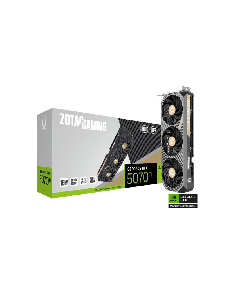 SVGA Zotac GeForce RTX 5070 Ti SOLID SFF 16GB GDDR7 256bit, ZT-B50710D3-10P - 1 SVGA Zotac GeForce RTX 5070 Ti SOLID SFF 16GB GDDR7 256bit, ZT-B50710D3-10P - 1