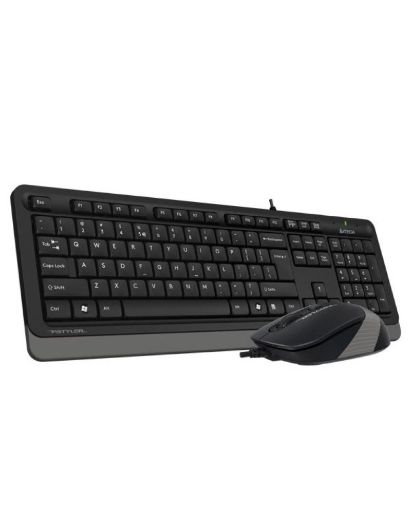 F1010 FSTYLER USB US siva tastatura + USB sivi miš A4 TECH - 1