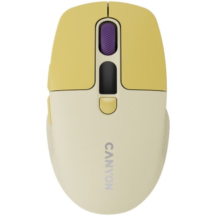 CANYON mouse MW-26 LCD Silent Dual Mode Wireless Yellow  - 1
