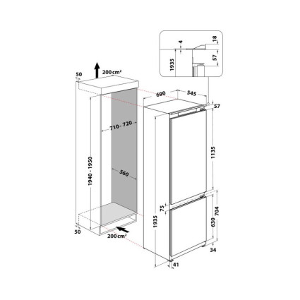 SP40 812 EU 2  ugradni kombinovani frižider WHIRLPOOL - 1