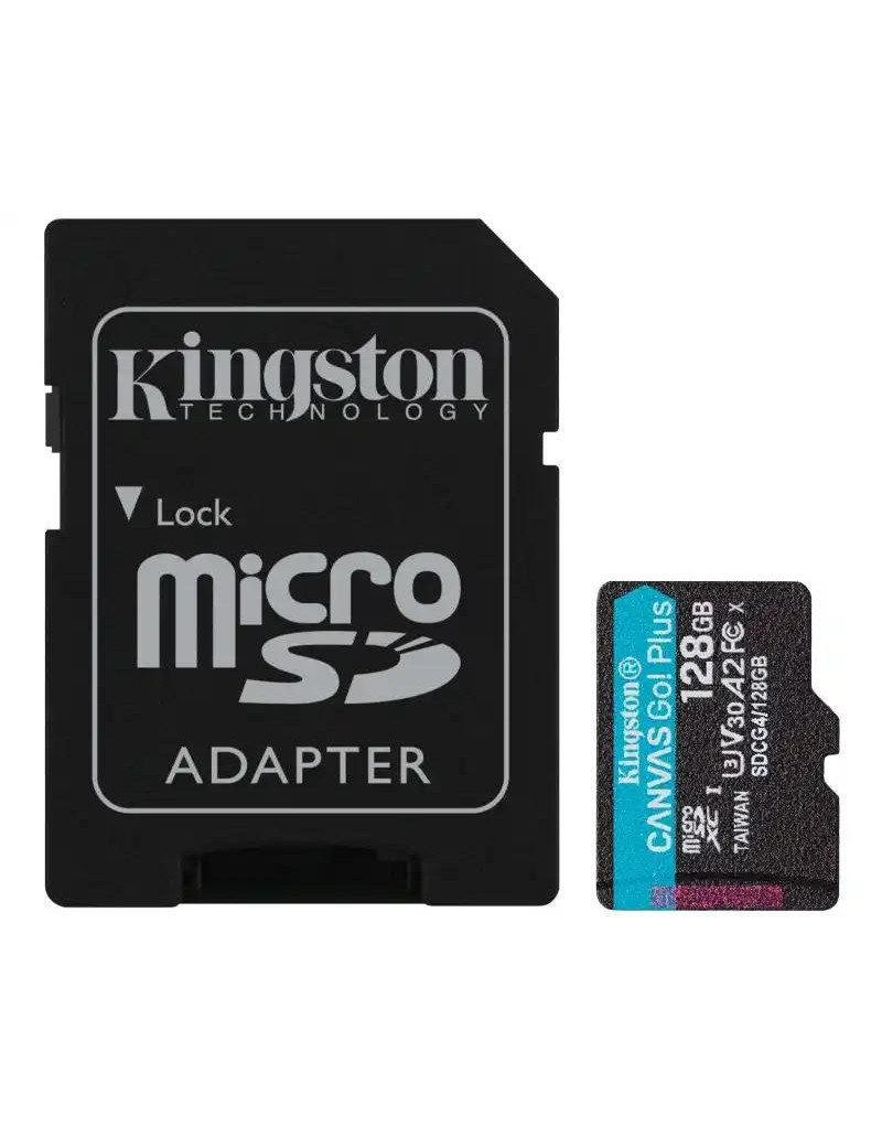 Micro SD Card 128GB Kingston+SD adapter SDCG4/128GB -  200/160 MB/s  - 1