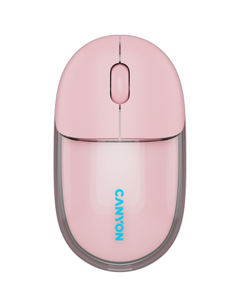 CANYON mouse OnClick 24 BT/ Wireless Transparent/Pink  - 1