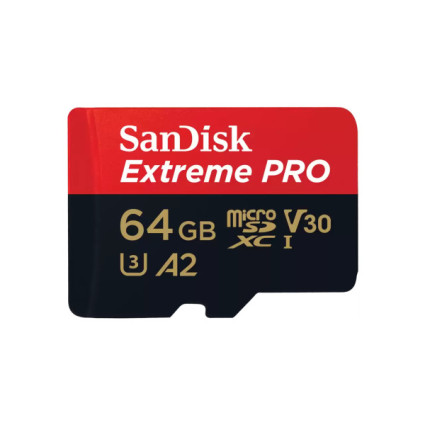 Micro SDXC SanDisk 64GB Extreme PRO, SDSQXCU-064G-GN6MA sa adapterom  - 1