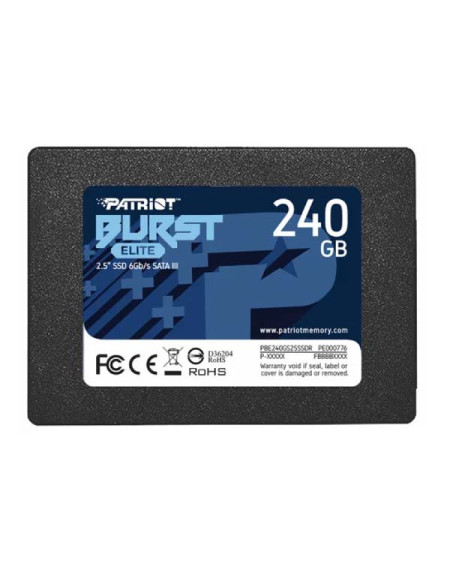 SSD 2 5 SATA3 6Gb/s 240GB Patriot Burst Elite 450MBs/320MBs PBE240GS25SSDR  - 1