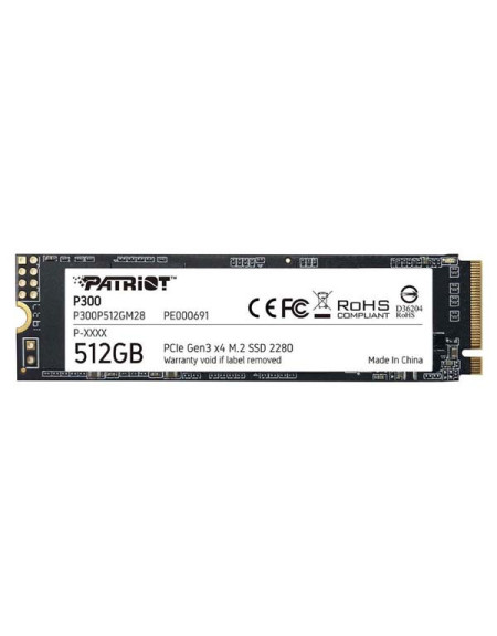 SSD M 2 NVMe 512GB Patriot P300 1700MBs/1100MBs P300P512GM28  - 1