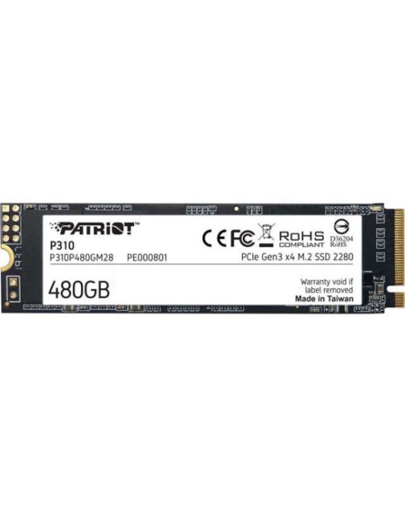 SSD M.2 NVMe 480GB Patriot P310 1700MBs/1500MBs P310P480GM28