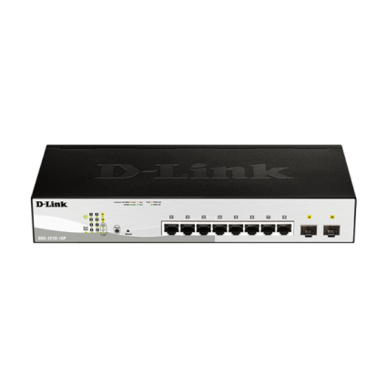 LAN Switch D-Link DGS-1210-10P/E 10/100/1000 8PoEport/2SFP Smart  - 1