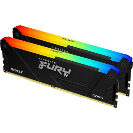 RAM DDR4 32GB (2x16GB) 3200MHz Kingston FURY BEAST RGB KF432C16BB2AK2/32  - 1