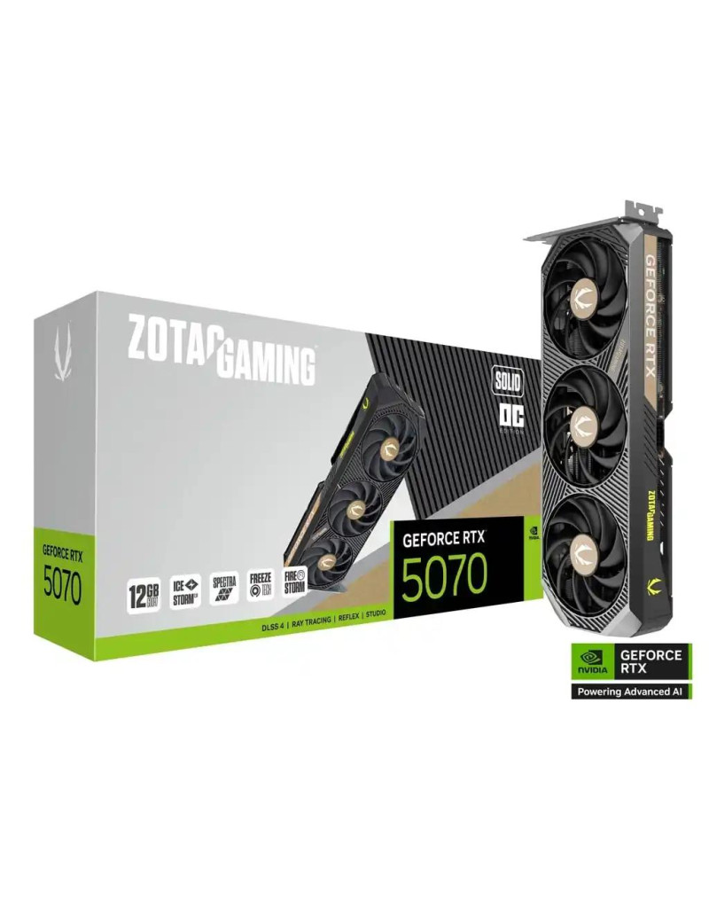 Grafička karta Zotac Gaming Geforce RTX 5070 Solid OC 12GB DDR7 192 bit--- - 1 Grafička karta Zotac Gaming Geforce RTX 5070 Solid OC 12GB DDR7 192 bit--- - 1