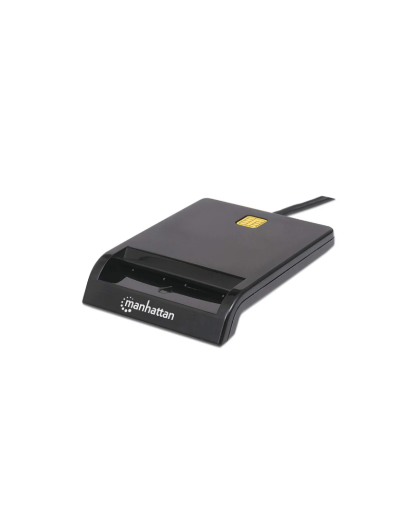 USB smart card reader Manhattan 102049, black  - 1