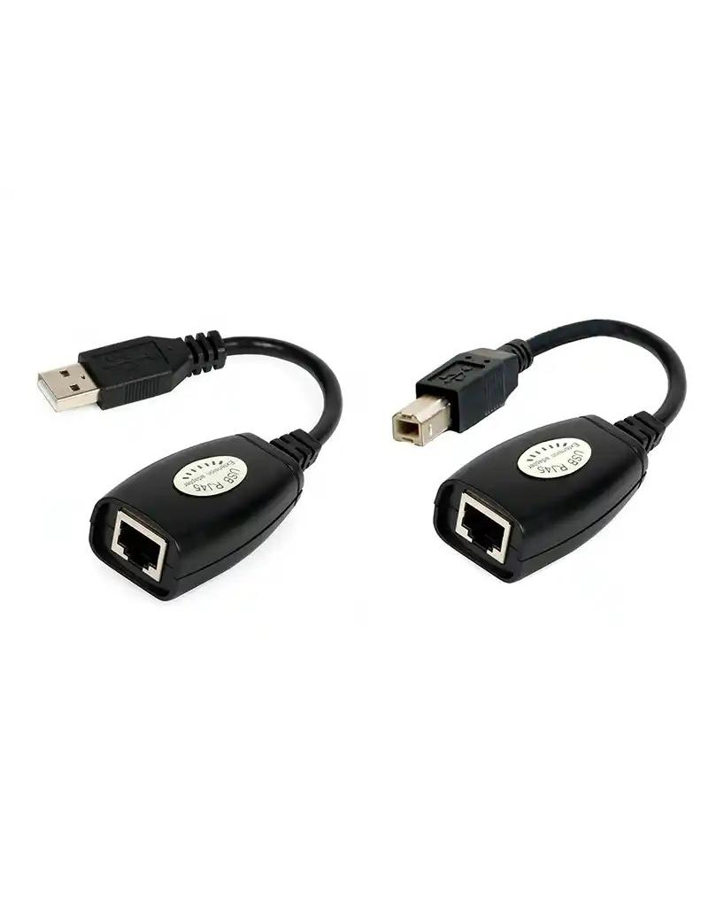 Adapter konverter USB extender UEX-050 do 50m + printer port  - 1