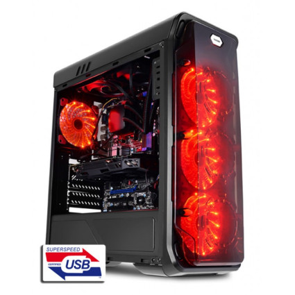KUCISTE LC Power LC-988B-ON Red Typhoon w/o psu  - 1