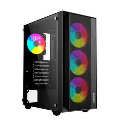 Kuciste Raidmax Vector 100 Black 4 x RGB fan/Window/No-PSU  - 1
