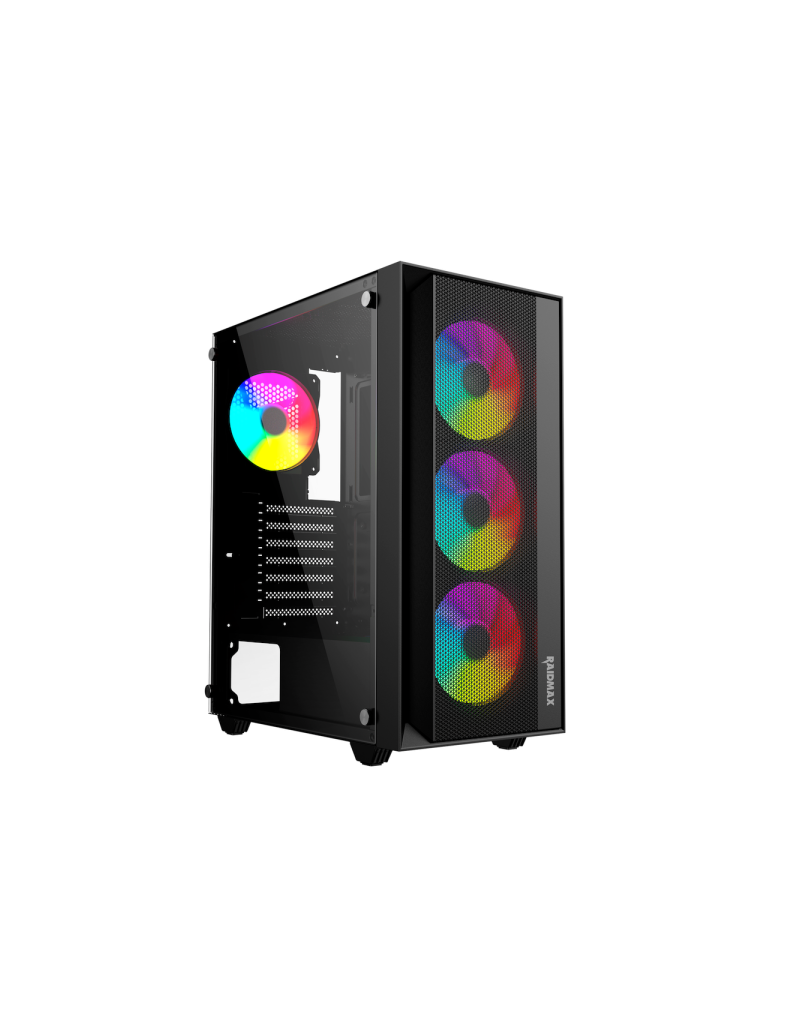 Kuciste Raidmax Vector 100 Black 4 x RGB fan/Window/No-PSU  - 1