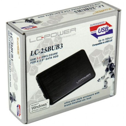 HDD Rack LC Power 2.5" LC-25BUB3 SATA Black USB3  - 1