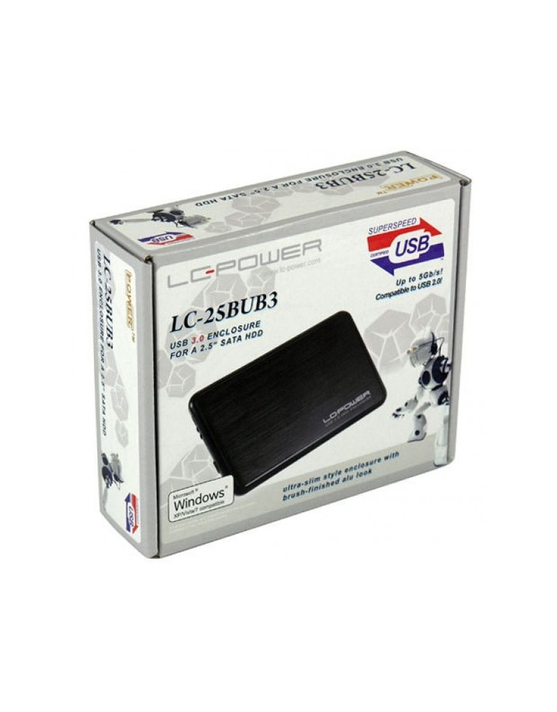 HDD Rack LC Power 2.5" LC-25BUB3 SATA Black USB3 - 1 HDD Rack LC Power 2.5" LC-25BUB3 SATA Black USB3 - 1