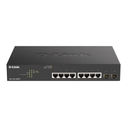 LAN Switch D-Link DGS-1100-10MPV2/E 10/100/1000Mbps 8port/2SFP Smart  - 1