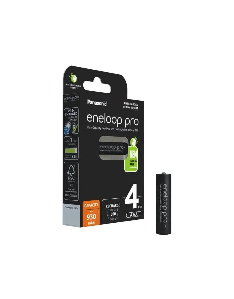 PANASONIC eneloop pro AAA/4B 930mAh punjive baterije - 1 PANASONIC eneloop pro AAA/4B 930mAh punjive baterije - 1