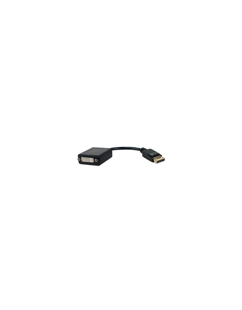 Adapter - konvertor DisplayPort (M) to DVI-I (F) crni