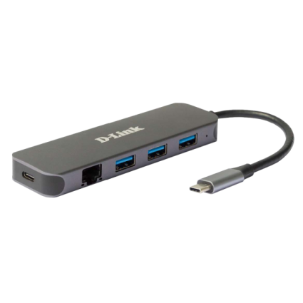 USB HUB D-Link DUB-2334 5in1 USB-C - USB3.0x3/GLAN/PD