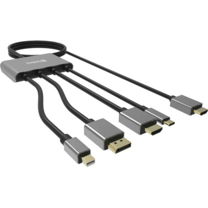 Kabl-display HUB Sandberg All-In-One USB C/DP/m DP/HDMI - HDMI