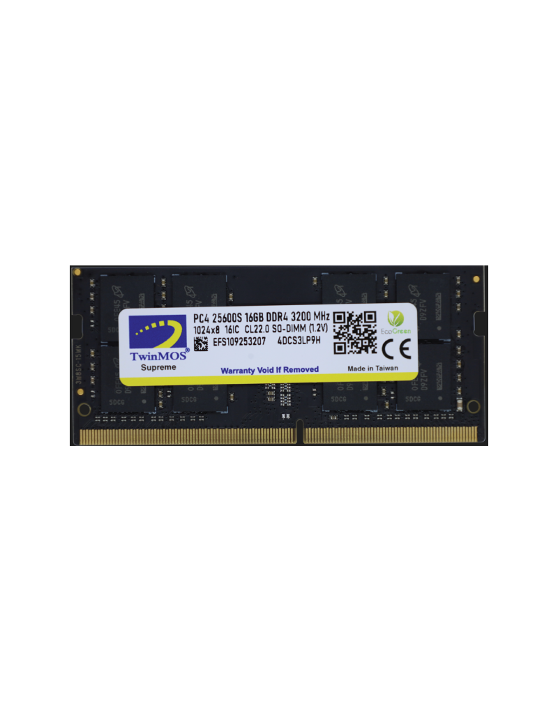 RAM SODIMM DDR4 16GB 3200MHz TwinMOS MDD416GB3200N