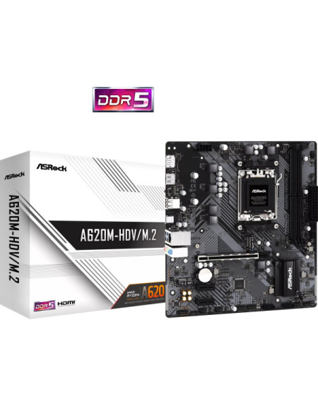 MB AMD AM5 ASRock A620M-HDV/M.2 90-MXBLL0-A0UAYZ
