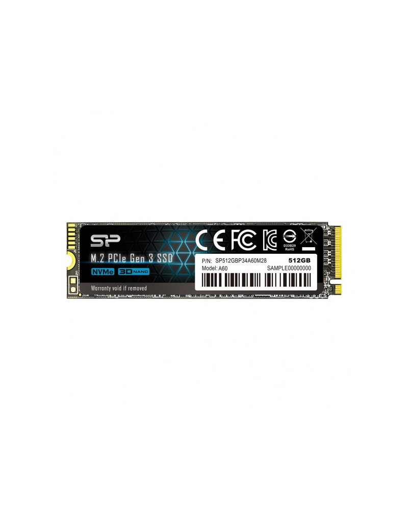 SSD M.2 NVMe Silicon Power A60 Gen.3 512GB, SP512GBP34A60M28