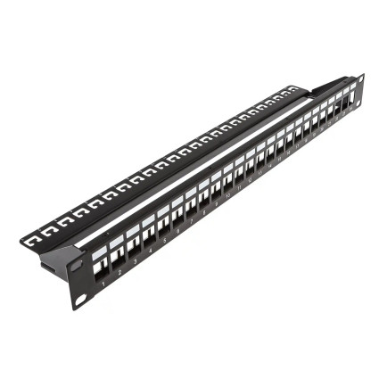 Patch panel modularni shielded 19/1U sa 24 slota za STP/UTP