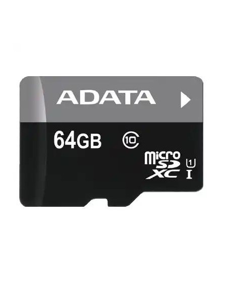 Micro SD Card 64GB AData + SD adapter AUSDX64GUICL10-RA1/ class