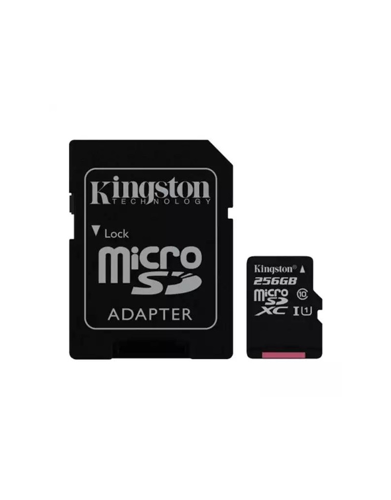 Micro SD Card 256GB Kingston + SD adapter SDCS2/256GB class 10