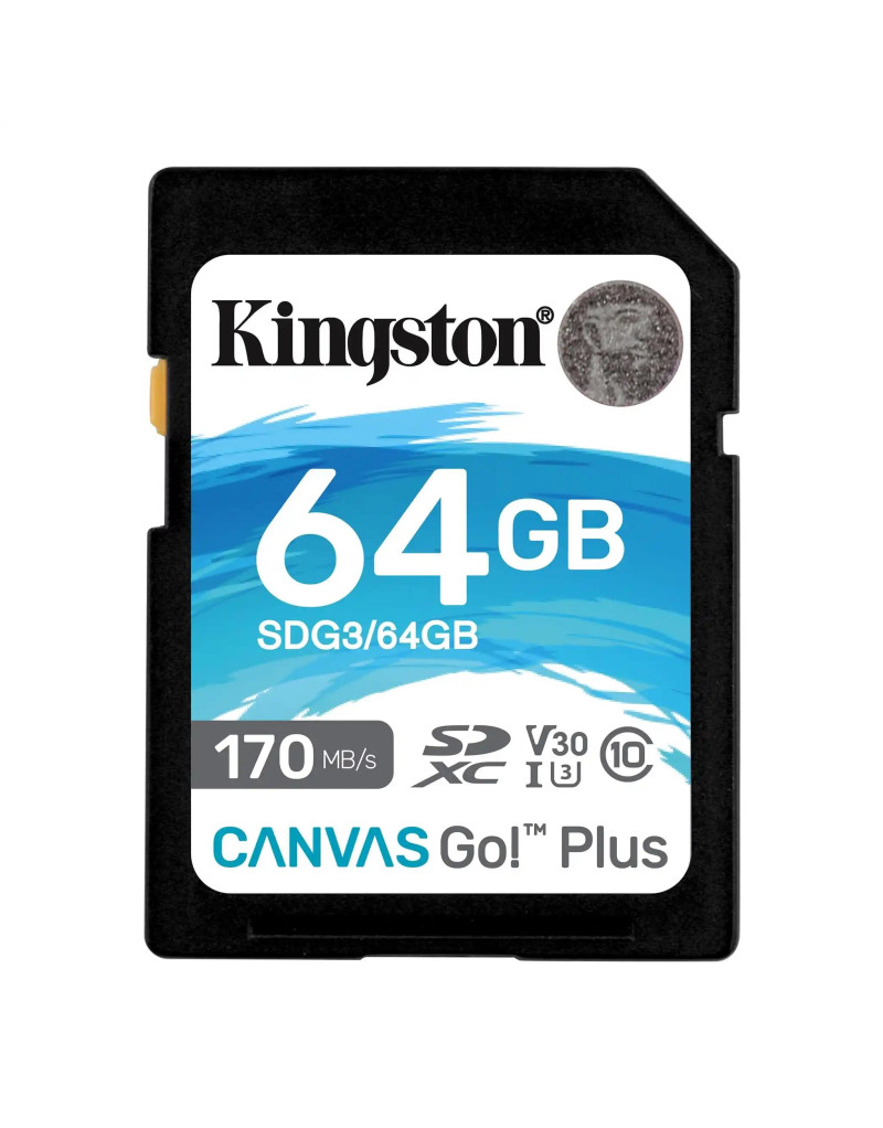 SD Card 64GB Kingston SDG3/64GB class 10 170Mbs/64MBs