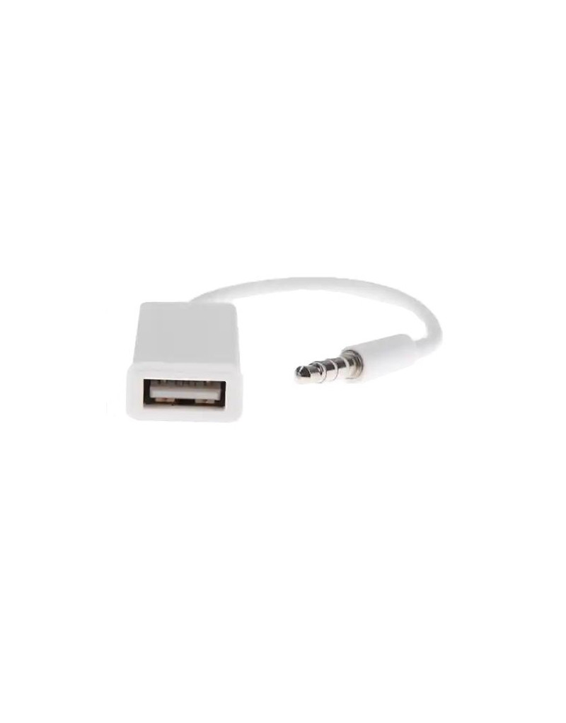 Adapter USB na AUX beli 17cm A017