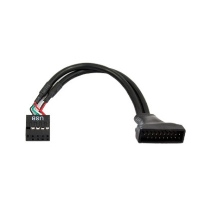 USB3T2 Kabl adapter 19pin USB 3.0 - 9pin USB 2.0 crni