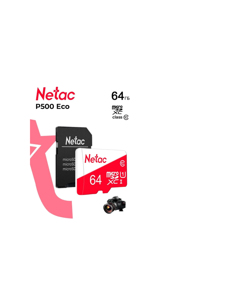 Micro SDXC Netac 64GB P500 ECO NT02P500ECO-064G-R sa adapterom