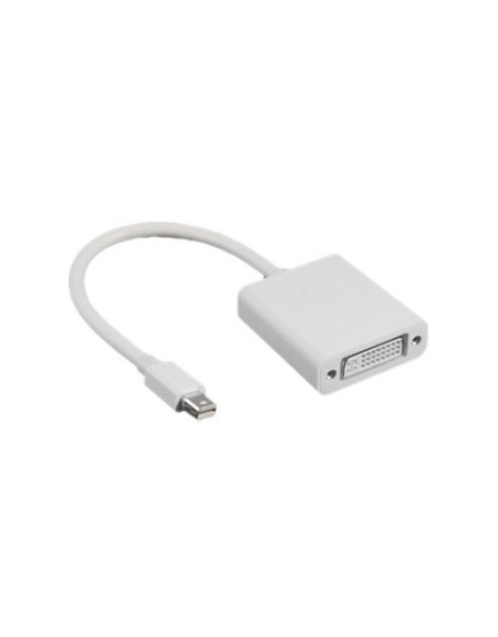 Adapter - konvertor Mini DisplayPort (M) - DVI (F) beli