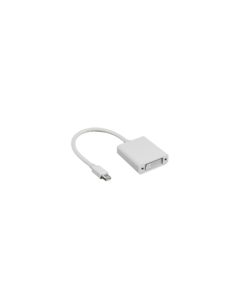 Adapter - konvertor Mini DisplayPort (M) - DVI (F) beli