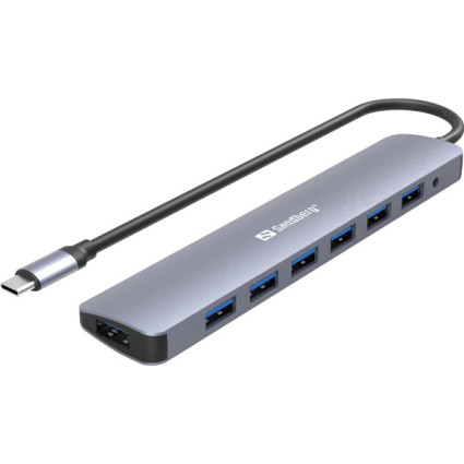USB HUB 7 port Sandberg USB C - USB 3.0 136-40  - 1