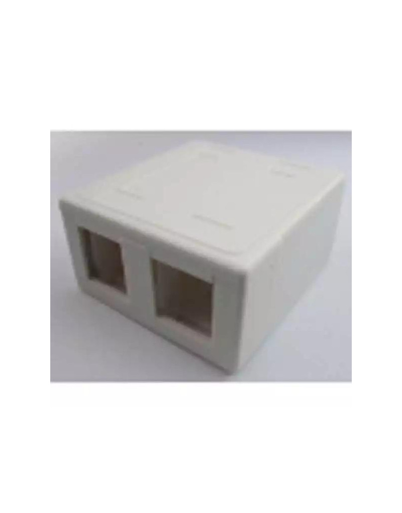 Utičnica nazdna blok sa 2 slota 50x50x30 SB-2P za sve tipove modula - 1 Utičnica nazdna blok sa 2 slota 50x50x30 SB-2P za sve tipove modula - 1