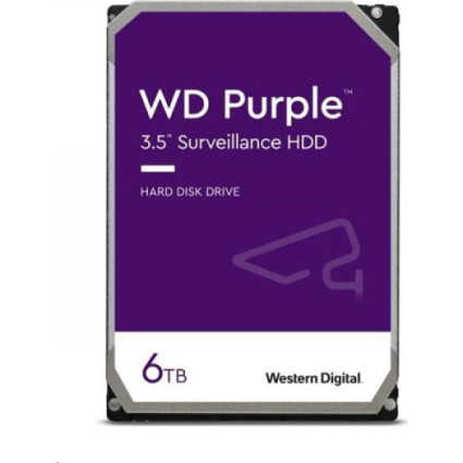HDD WD 6TB CMR SATA3 WD64PURZ 256MB Purple  - 1