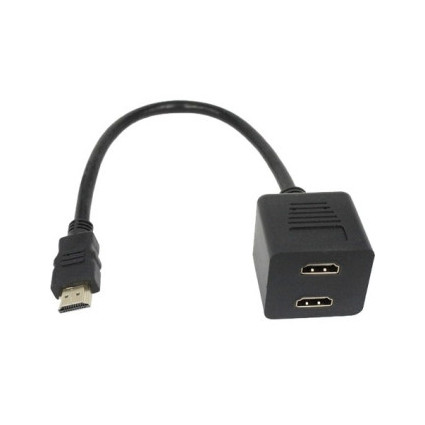 Adapter HDMI - HDMI M/2F (spliter) crni